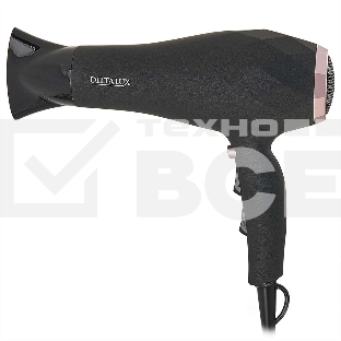 Фен Delta LUX DL-0941 черный с розовым