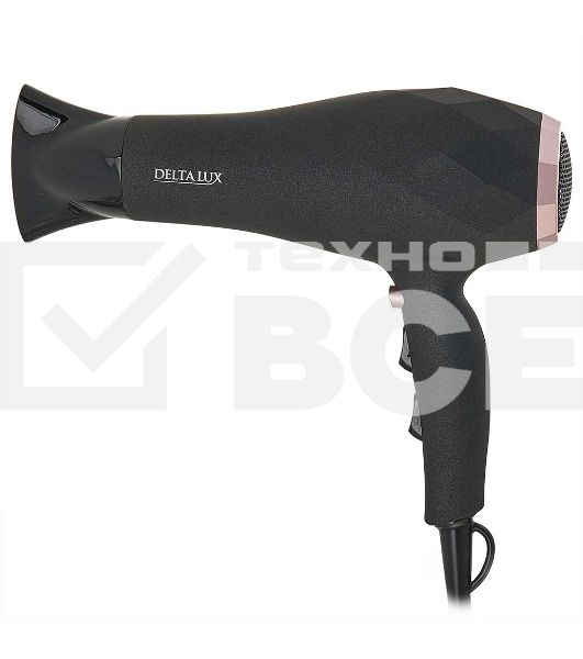 Фен Delta LUX DL-0941 черный с розовым