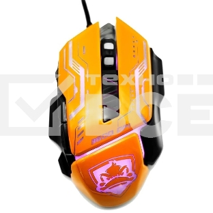 Мышь проводная Ritmix ROM-363 оранжевый, 3200 dpi, USB, кнопки - 7