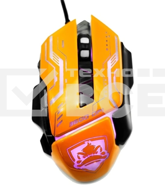 Мышь проводная Ritmix ROM-363 оранжевый, 3200 dpi, USB, кнопки - 7