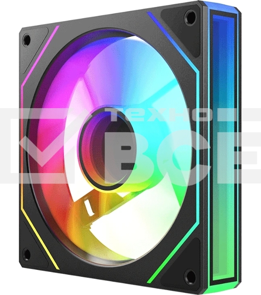 Вентилятор для корпуса Bloody CF-11 LCD ARGb 120х120x25 черный 4-pin 32дБ (упак.:1шт) (CF-11-ARGb120-BK) Ret