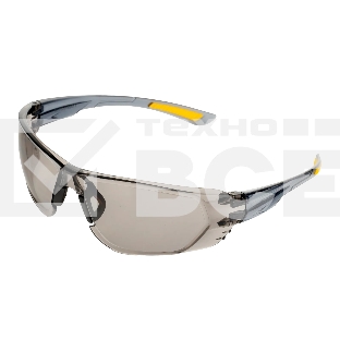 Очки защитные Denzel открытые, поликарбонатные, дымчатая линза