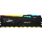 Оперативная память Kingston Fury Beast, DDR5, 16Gb (1x16 Gb), 6400 MHz, CL32, радиатор, RGb, черный, фото7