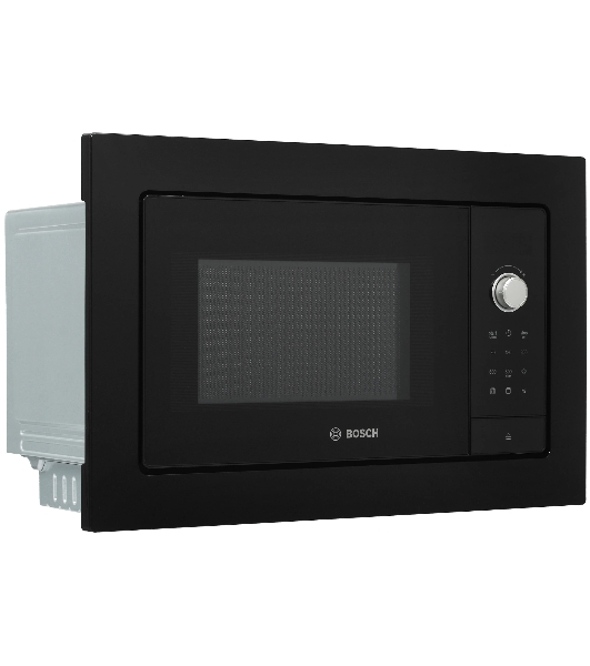 Встраиваемая микроволновая печь Bosch BEL653MB3 черный, 25 л, 800 Вт, переключатели - сенсор, поворотный механизм