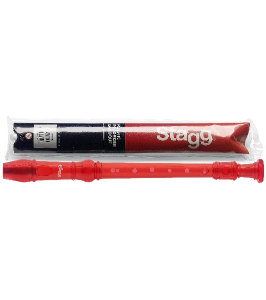 Блокфлейта STAGG REC-BAR/TRD сопрано, барокко аппликатура, материал пластик, цвет прозрачный красный, в комплекте мягкий футляр и шомпол для чистки, размеры (в упаковке) 310х30х30 мм, вес (в упаковке) 0,1 кг