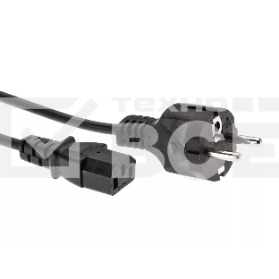 Кабель компьютер - розетка 3m 220V (Европейский стандарт) VCOM/TELECOM