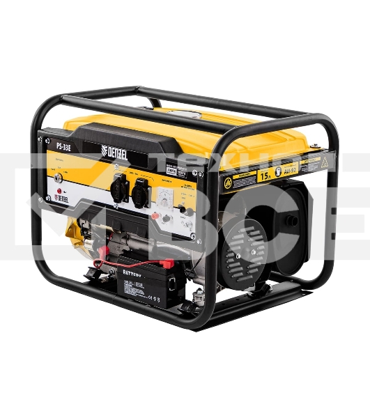 Электрогенератор бензиновый Denzel PS-33E, 3.3 кВт, 85 дБ, 48.5 кг