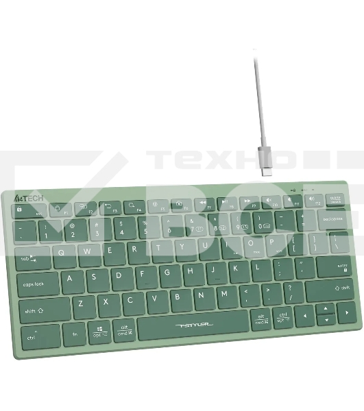 Клавиатура A4Tech Fstyler FBX51C зеленый USB беспроводная BT/Radio slim Multimedia