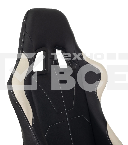Кресло игровое Бюрократ VIKING 5 AERO WHITE черный/белый искусственная кожа