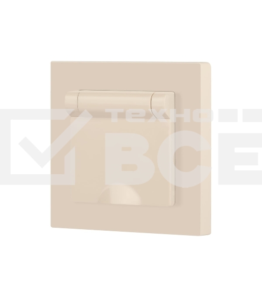 Розетка Intro Accent 6-203-02 2P+E Schuko с крышкой 16А-250В IP20 СУ сл.кость Б0063716
