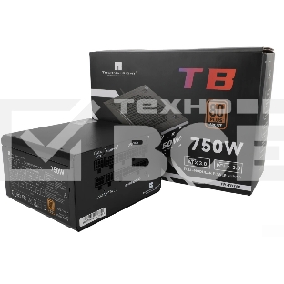 Блок питания Thermalright, 750W 80+ Bronze (ATX, 3.0, PCIe 5.0, Full modular, 1x24(20+4)pin, 2xCPU 8(4+4)pin, 4xPCIe*2 8(6+2)pin, 3xSATA3, 1x12+4pin (12VHPWR PCIe 5.0 12+4pin 600mm), 3xMOLEX4pin, Active, 120x120mm, 150x140x86mm, APFC, black)