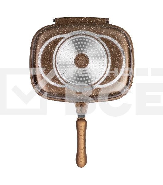 Сковорода-гриль Lara LR02-221 30 см, с крышкой, антипригарное покрытие