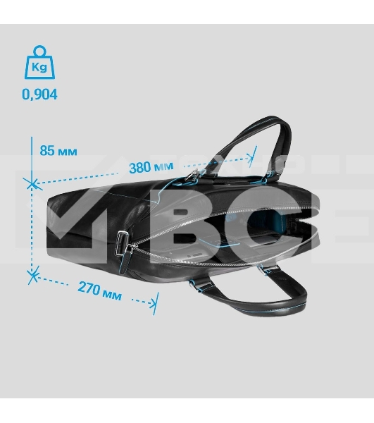 Сумка Piquadro Blue Square CA3335B2/N черный натур.кожа