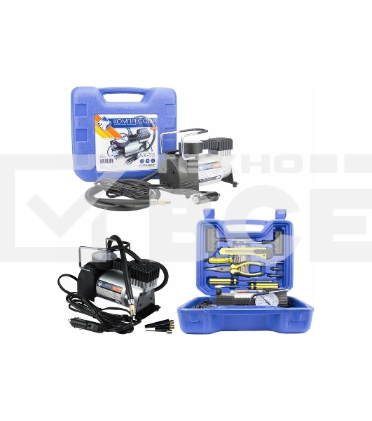 Автомобильный компрессор NOVA BRIGHT АК-35 пластик. кейс с инструментом 47639