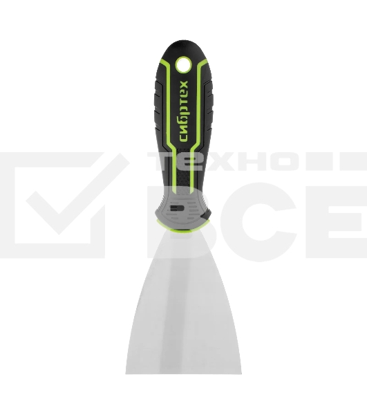 Шпательная лопатка из нержавеющей стали Сибртех 75 мм, двухкомпонентная рукоятка