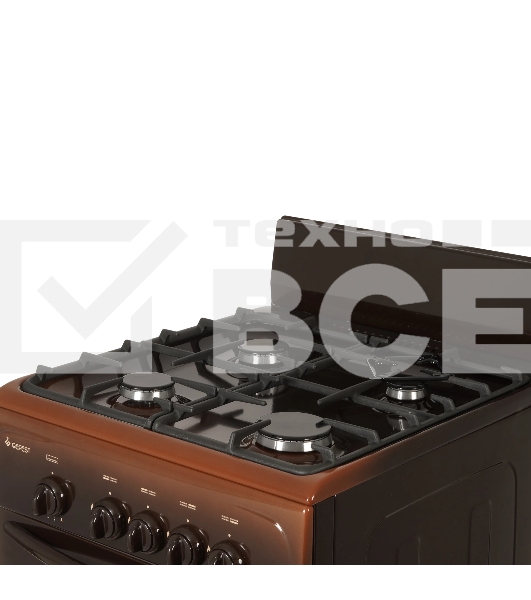 Плита газовая Gefest CG 50М02 К83 коричневый, конфорок 4 шт, духовка 42 л, 50 см x 85 см x 53 см