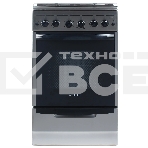 Плита газовая Gefest ПГ 5100-02 0004 серебристый, конфорок 4 шт, духовка 52 л, 50 см x 85 см x 58.5 см, фото 1