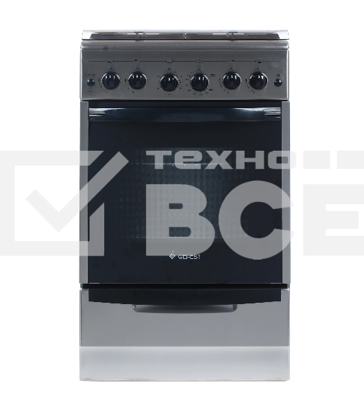 Плита газовая Gefest ПГ 5100-02 0004 серебристый, конфорок 4 шт, духовка 52 л, 50 см x 85 см x 58.5 см