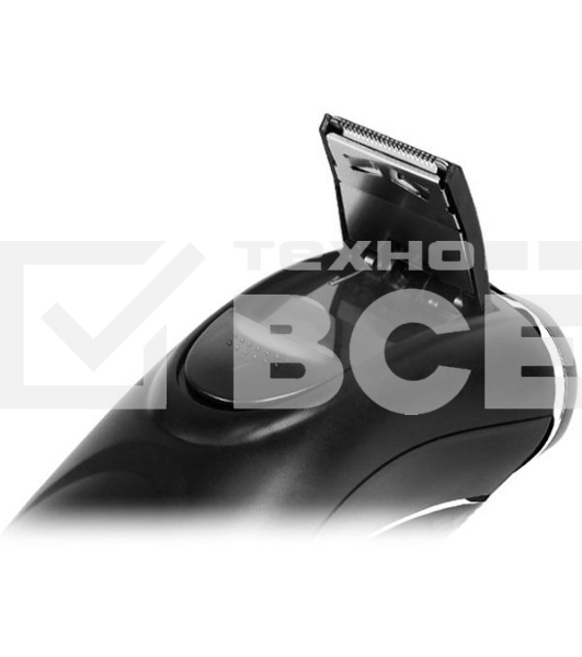 Электробритва Centek CT-2176 черный/хром ротор, 3 плавающие головки, аккумулятор + работа от сети, триммер