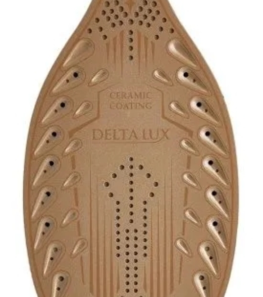 Утюг DELTA LUX DE-3007 черный/золотой, 2400 Вт, 30 г/мин, 150 г/мин, 220 мл