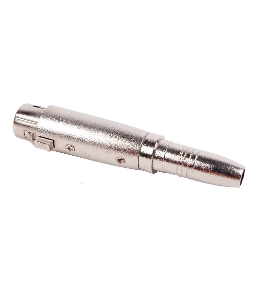 Переходник аудио FORCE CFA-010XLR (F) 3-pin на 1/4' TRS Jack (F), материал контактных частей медь, покрытие никель, матовый серебристый