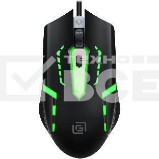 Мышь проводная Oklick 398G черный, 2400 dpi, USB, кнопки - 4