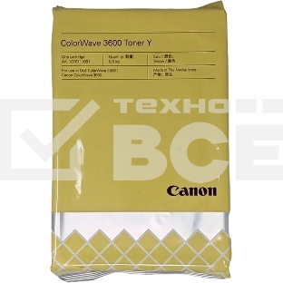 Картридж лазерный Canon ColorWave 3600 Toner Y (3281C001) желтый для Canon Oce ColorWave 3600