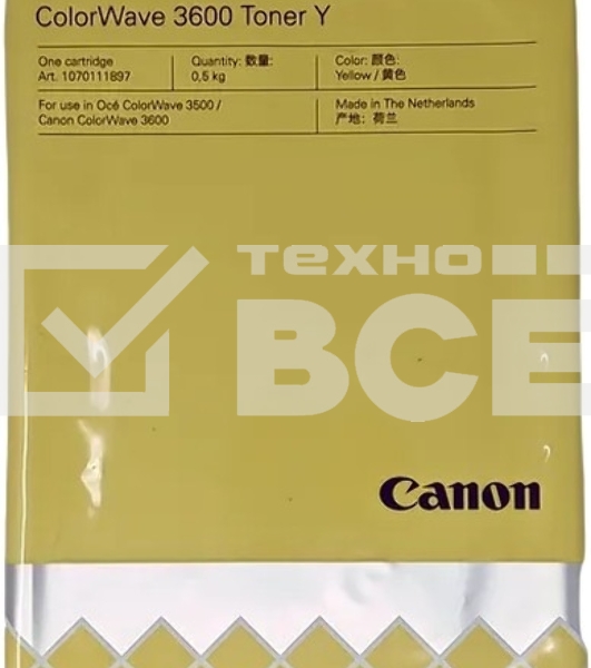 Картридж лазерный Canon ColorWave 3600 Toner Y (3281C001) желтый для Canon Oce ColorWave 3600