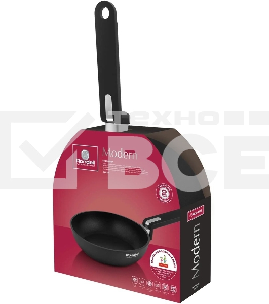 Сковорода Rondell Modern RDA-1722, 28 см, без крышки, черный