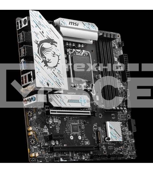 Материнская плата MSI B760M GAMING PLUS WIFI DDR4, LGA1700, Intel B760, 4xDDR4, 4xSATA, 2xM.2, 1xPCIe 4.0 x16, 1xPCIe 4.0 x4, 2xPCIe 3.0 x1, 2xDP, 2xHDMI, 1x2.5Gb LAN, Wi-Fi 6E, Bluetooth 5.3, 4xUSB-A 5Gbps, 6xUSB-A 2.0, 3x3.5 мм, 7.1, mATX
