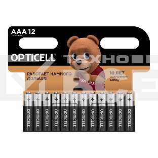 Элемент питания алкалиновый AAA/LR03 (блист. 12шт) Basic Opticell 5051011