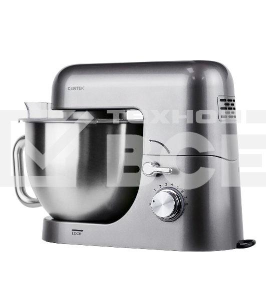 Миксер планетарный Centek CT-1151 (хром/серый)