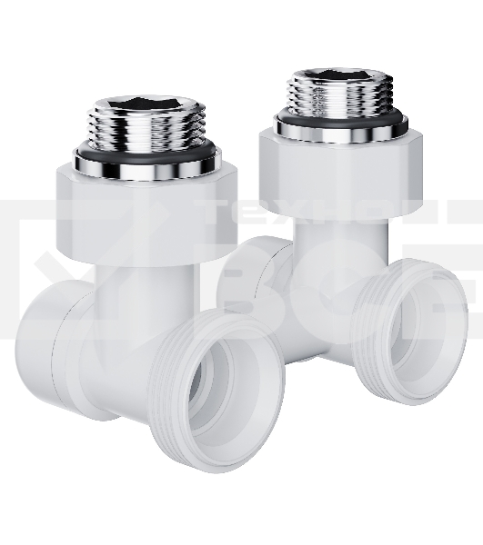 Узел нижнего подключения Royal Thermo Design угловой 1/2'х3/4' EK (белый)