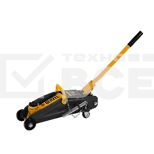 Домкрат гидравлический подкатной с фиксатором Denzel, 2 т, 130-330 мм 51153