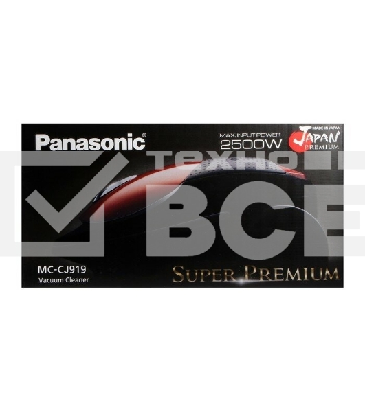 Пылесос Panasonic MC-CJ919R красный, 2500 Вт, уборка сухая, пылесборник мешок 6 л