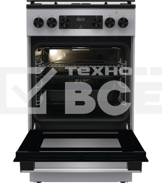 Плита Комбинированная Gorenje GK5C41SF серый (стеклянная крышка) реш.чугун