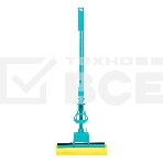 Швабра отжимная Home Palisad 110 см, губка PVA 26х5,5х6 см, телескопическая рукоятка, бирюзовая, фото12