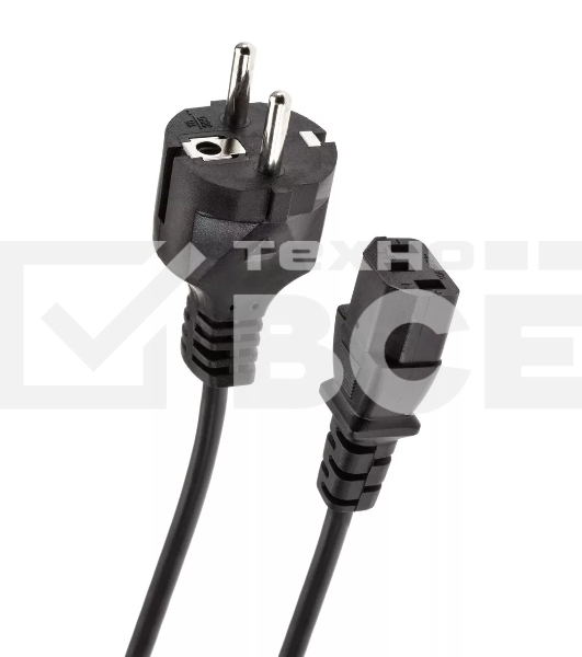 Кабель компьютер - розетка 3m 220V (Европейский стандарт) VCOM/TELECOM