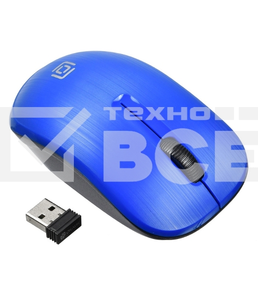 Мышь беспроводная Oklick 525MW голубой, 1000 dpi, радиоканал, USB, кнопки - 3