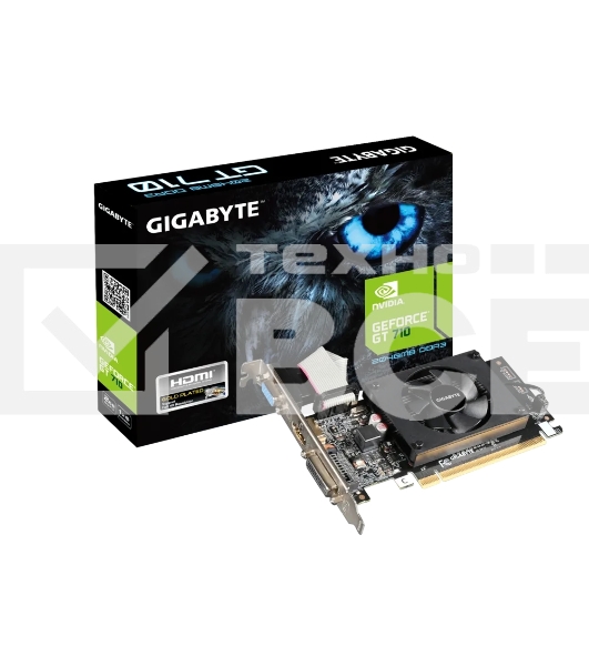 Видеокарта Gigabyte GV-N710D3-2GL RTL GT710, 2Gb, 64bit, DDR3, D-Sub, DVI, HDMI, PCI-E