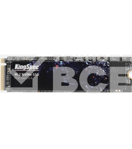 Накопитель SSD KingSpec NE-512, 512Gb, M.2 2280, PCIe 3.0 x4, NVMe, R/W 2400/1700