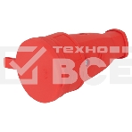 Розетка ЭРА RX10-R-IP44 каучуковая c заземлением 16А IP44 прямая красная, фото 1