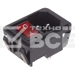 Выключатель клавишный 250V 10А (4с) ON-OFF красный с подсветкой и штекером C14 3PIN Rexant, фото4