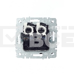 Розетка компьютерная двойная IEK BRITE РК10-2-БрШ (BR-K20-1-K37) СП RJ45 кат.5E шампань, фото2