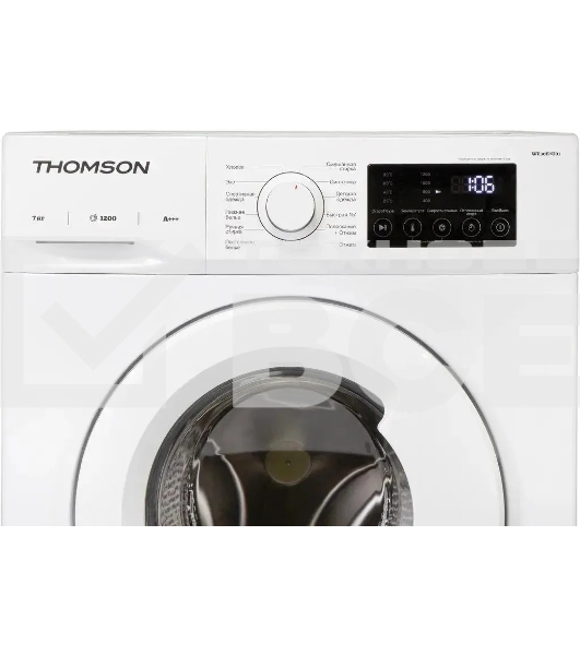 Стиральная машина Thomson WF30E7U01 белый, загрузка фронтальная 7 кг, 1200 об/мин, класс: A+++