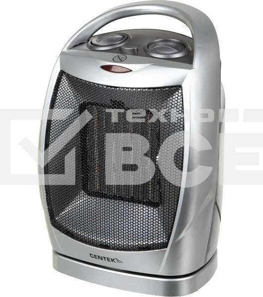 Тепловентилятор Centek CT-6021 серый/черный, 750/1500 Вт, 15 м2, термостат
