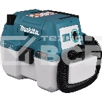 Строительный пылесос Makita DVC750LZ синий, питание от аккумулятора, уборка сухая/влажная, пылесборник контейнер, 7.5 л, фото6