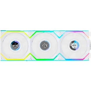 Комплект вентиляторов для корпуса Lian Li Uni Fan SL Wireless 120 LCD ARGB (3 шт.) G99.12SLLCD1W3W.R0 белый, 120 мм, 1900 об/мин, 29.5 дБ, 4 pin