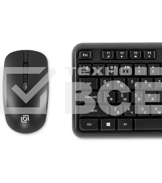 Комплект клавиатура + мышь Оклик S277W клав:черный мышь:черный USB беспроводная Multimedia (2066172)
