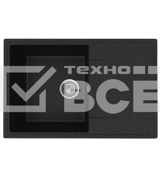 Мойка кухонная PRACTIK PR-M 735-004 черный оникс